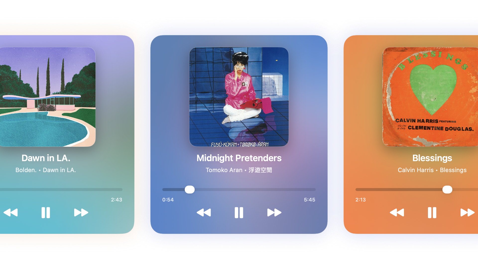macOS Now Playing Widget